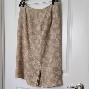 Beige mid calf skirt 14